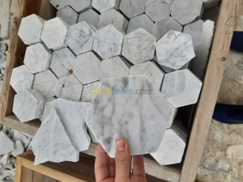 Marbre hexagone italien faience