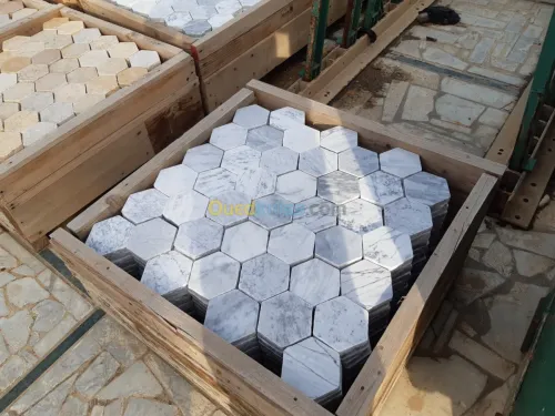 Marbre hexagone italien faience