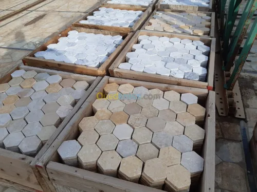 Marbre hexagone italien faience