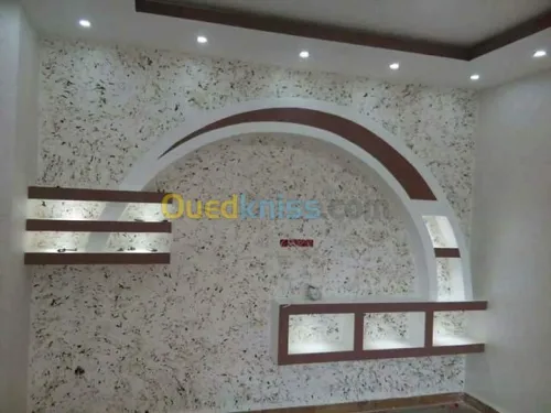 Placoplatre , pvc et peinture