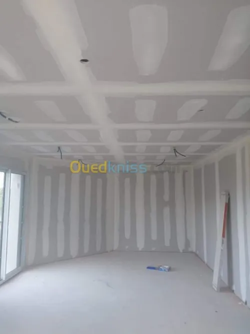 Placoplatre , pvc et peinture