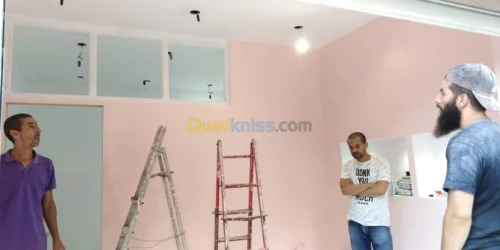 Placoplatre, pvc, peinture,parquet,.. 