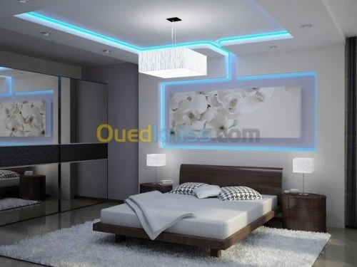 Placoplatre, pvc, peinture,parquet,.. 