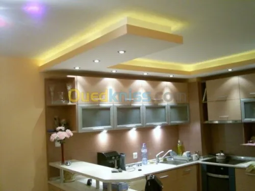 Placoplatre, pvc, peinture,parquet,.. 