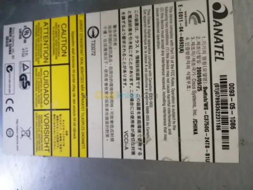 Switch cisco 24/ 3750G/POE