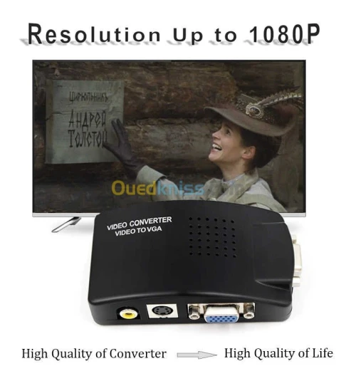 Convertisseur RCA/AV  To VGA To RCA/AV