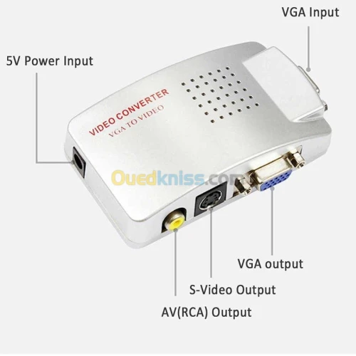 Convertisseur RCA/AV  To VGA To RCA/AV