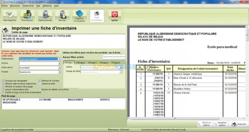 Gestion du patrimoine (Inventaire Evo)