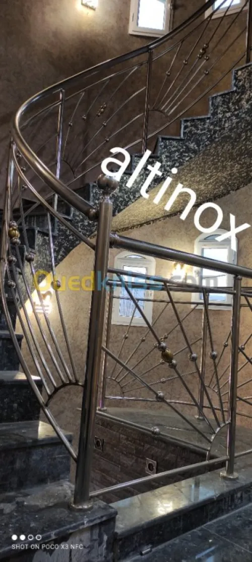  Rampe d'escalier en inox