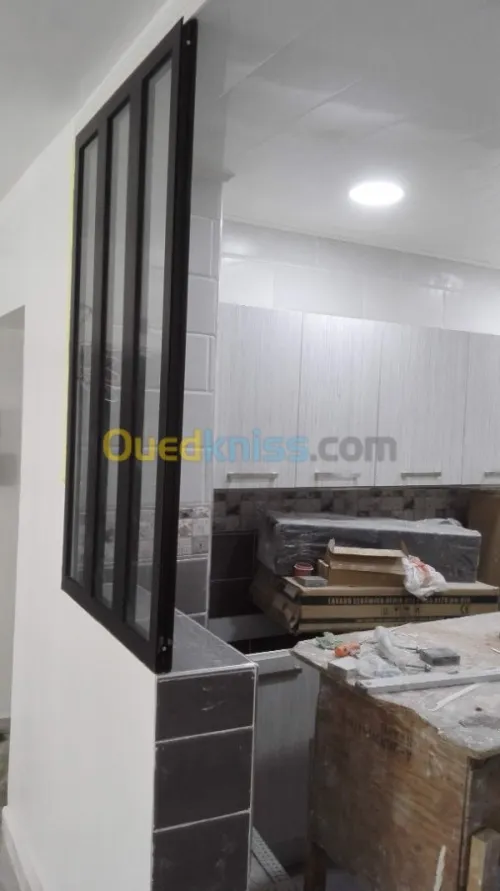 Traveaux de menuiserie aluminium.