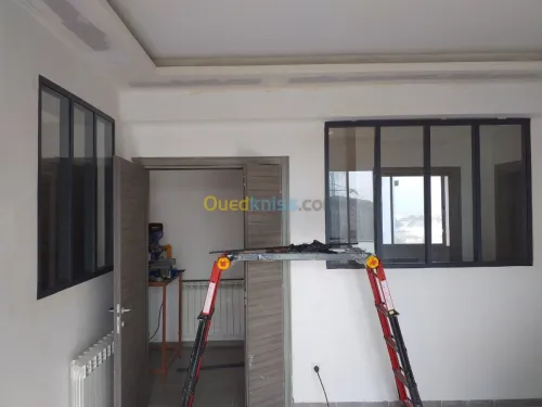 Traveaux de menuiserie aluminium.
