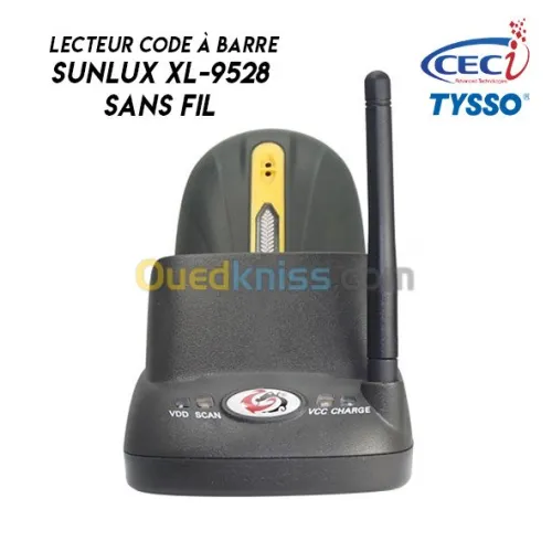 Lecteur code à barre Sunlux Sans Fil 