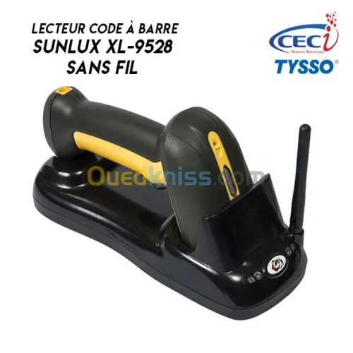 Lecteur code à barre Sunlux Sans Fil 