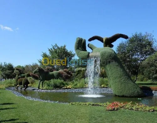 Décoration hôtel jardin parc   