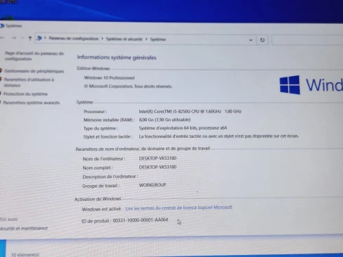 DELL INSPIRON 5570 / INTEL I5 8 EME / 8 G / 256 SSD NVME / 15.6 DOUBLE CARTE GRAPHIQUE