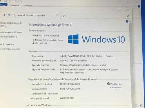 DELL LATITUDE 3490 / INTEL I5 8EME / 8G / 256 SSD NVME / 14 / FHD