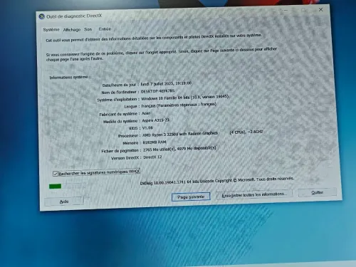 ACER ASPIRE 3 / RYZEN 3 PRO 3250 / 8G /256 SSD /15.6 