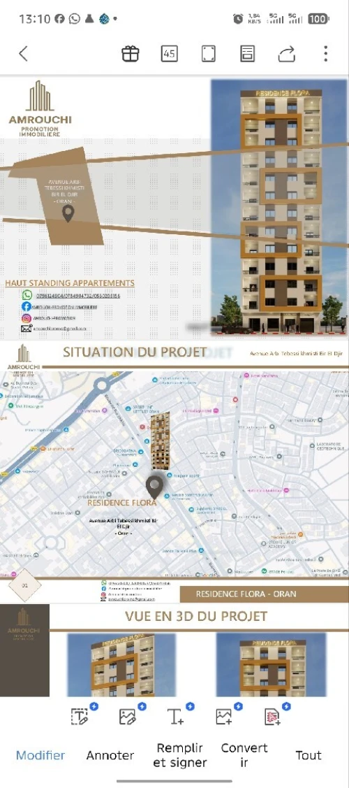 Vente Appartement F2 Oran Bir el djir