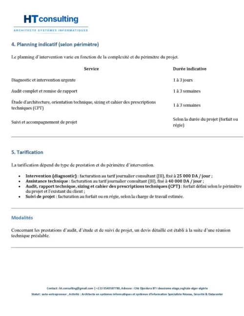 Consultanting informatique