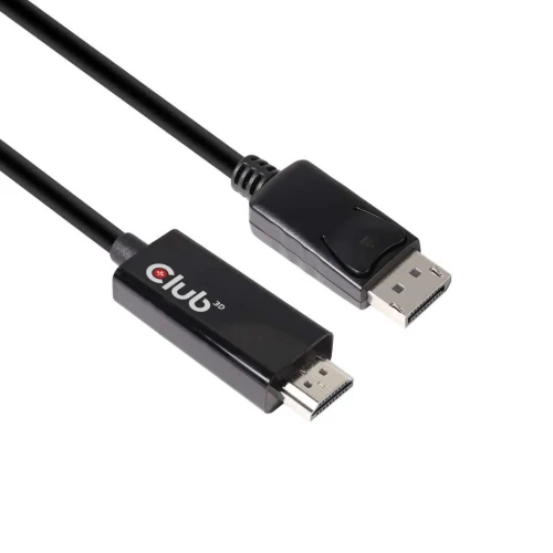 CABLE CLUB 3D CAC-1082 - DISPLAY PORT 1.4 CABLE MALE TO HDMI 2.0B MALE 4K 60HZ HDR 2METERS /6.56FT