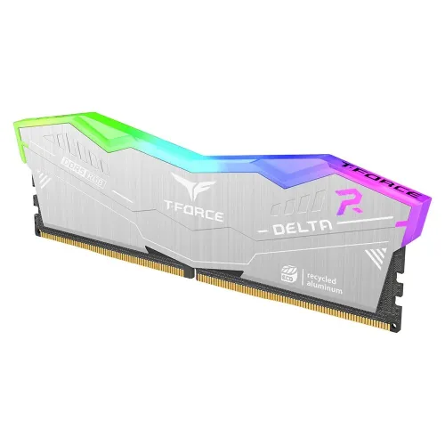 MEMOIRE DDR5 16GB TEAMGROUP T-FORCE DELTA RGB ECO SILVER PC6400MHZ