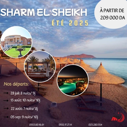Voyage organisé a destination de SHARM EL SHEIKH été 2025
