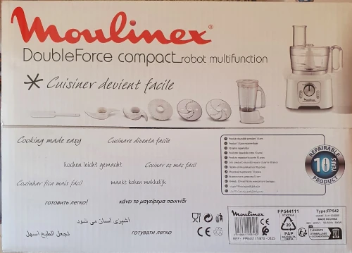 Robot multifonction Moulinex 2,2l 800w avec mixeur blanc