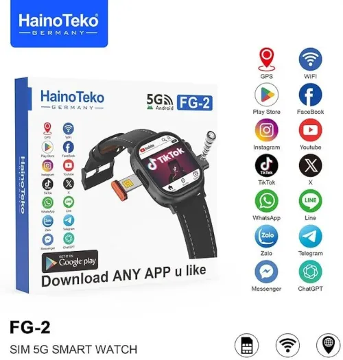 ساعة ذكية بنظام الأندرويد وكاميرتين أمامية وخلفية وفلاش ودعم إتصالات الجيل الخامس Montre Android 5G 4GB 64GB Wifi