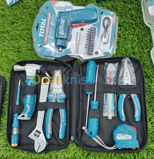 Pack total visseuse 3,6v + pochette 9 pcs 