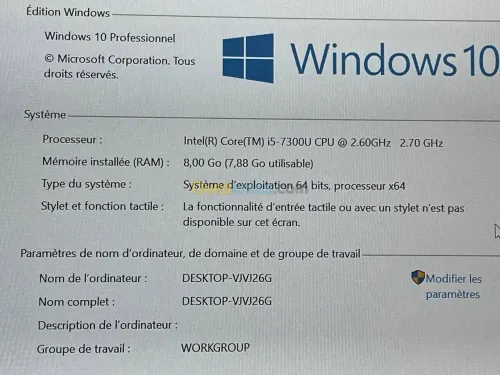 LOT 10 DELL LATITUDE 5490/5480 / INTEL I5 7EME / 8G / 256 SSD NVME / 14 / FHD