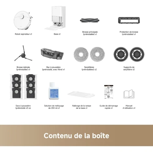DREAME L10s Ultra Gen3 Aspirateur robot avec fonction serpillière Blanc