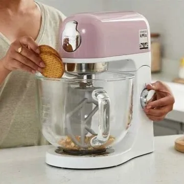 Kenwood Petrin Robot Pâtissier Kmix 5L KMX754APP Rose Pastel 1000W Bol En Verre
