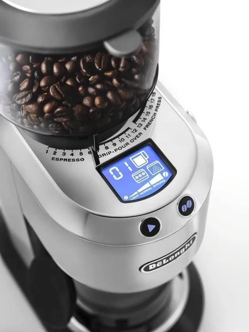 Delonghi Moulin à café DELONGHI DEDICA KG521M METAL-350G  18 moutures  150w  LCD