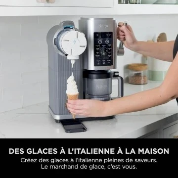 machine à glaces Ninja Sorbetière , 13 modes, a l talienne, gelatos, sorbets, milkshakes, NC701EU