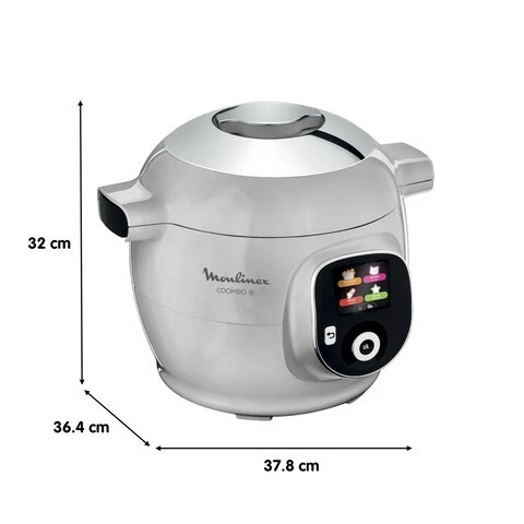 Cookeo MULINEX CE854B10 gris 6L 1600W 6 Programmes 80 Recettes 