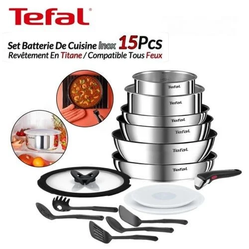 Tefal Batterie de cuisine Ingenio Emotion 15 pièces L897SF04