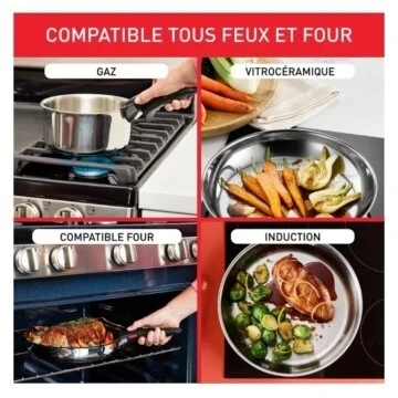 Batterie De Cuisine Tefal Ingenio Cook Eat L881SR04 17 Pieces 