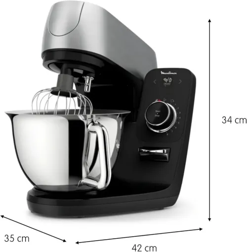 Moulinex Robot pâtissier Bol inox 5.5 L 8 programmes 1200W