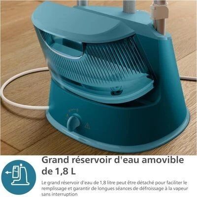 Défroisseur vertical - PHILIPS - STE1040/20 - 1800 W - 3 réglages - Bleu