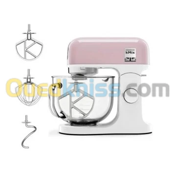 Kenwood Petrin Robot Pâtissier Kmix 5L KMX754APP Rose Pastel 1000W Bol En Verre