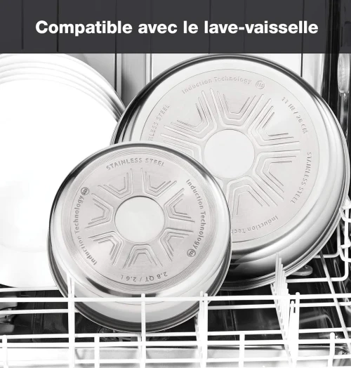  Seb Compact Inox Batterie de cuisine 20 pièces, Induction