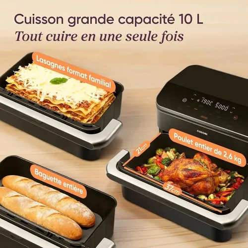 COSORI Air Fryer 10L Twinfry Friteuse sans Huile Double Résistance Airfryer à Dual Zone Avec Séparateur Amovible 5-en-1 2400W