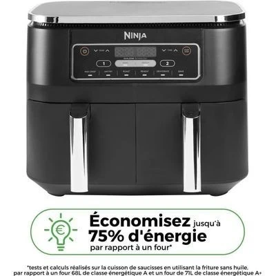 Friteuse A Air Sans Huile Airfryer NINJA , 2 Tiroirs,6-En-1 AF300EU- 7.6L - 2500W
