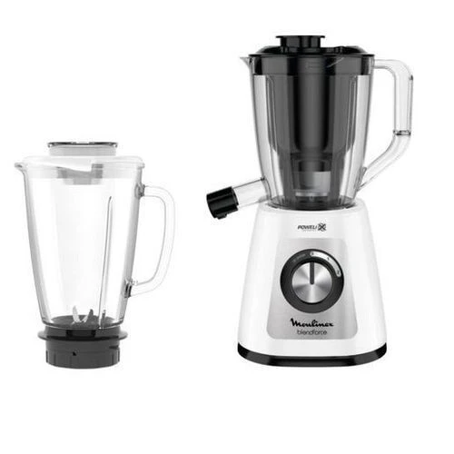 Blender Moulinex  800W Blendforce 2 en 1 + Bol Centrifugeuse-LM43Q110-Blanc
