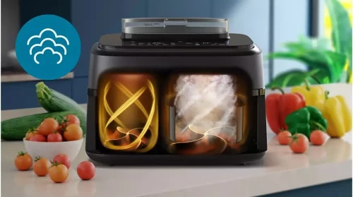 Friteuse sans huile Philips Airfryer avec cuisson vapeur  Série 5000 double panier 9L 2750W
