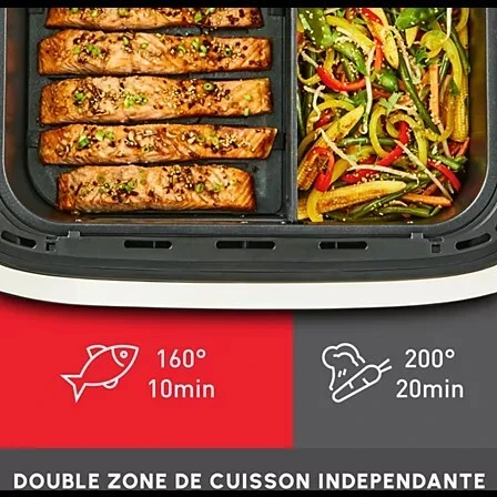 Friteuse Moulinex Sans Huile Easy Fry Dual Flex 9L 2700W EZ922DF0