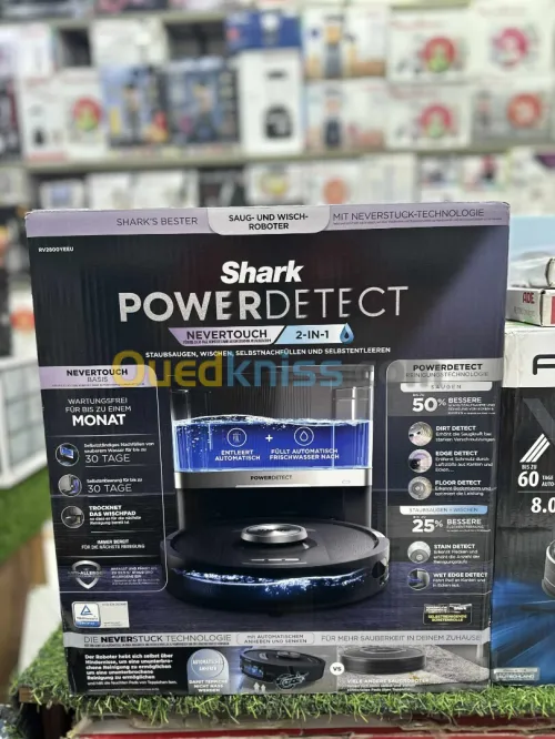  Aspirateur robot Shark PowerDetect NeverTouch Pro 2-en-1 autovidant et auto remplissant RV2800YEEU