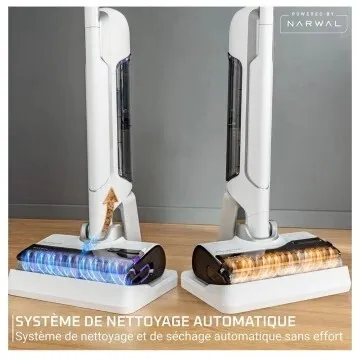 X-Clean 10 Aspirateur laveur sans fil, Longue autonomie, Nettoyage et séchage automatique