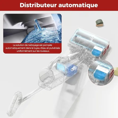 roborock Dyad Pro Combo 5-en-1 Aspirateur Balais Laveur sans Fil, pour Eau et Poussière 17000Pa 