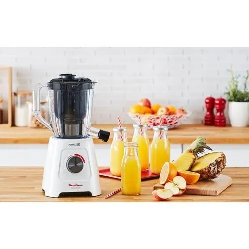Blender Moulinex  800W Blendforce 2 en 1 + Bol Centrifugeuse-LM43Q110-Blanc